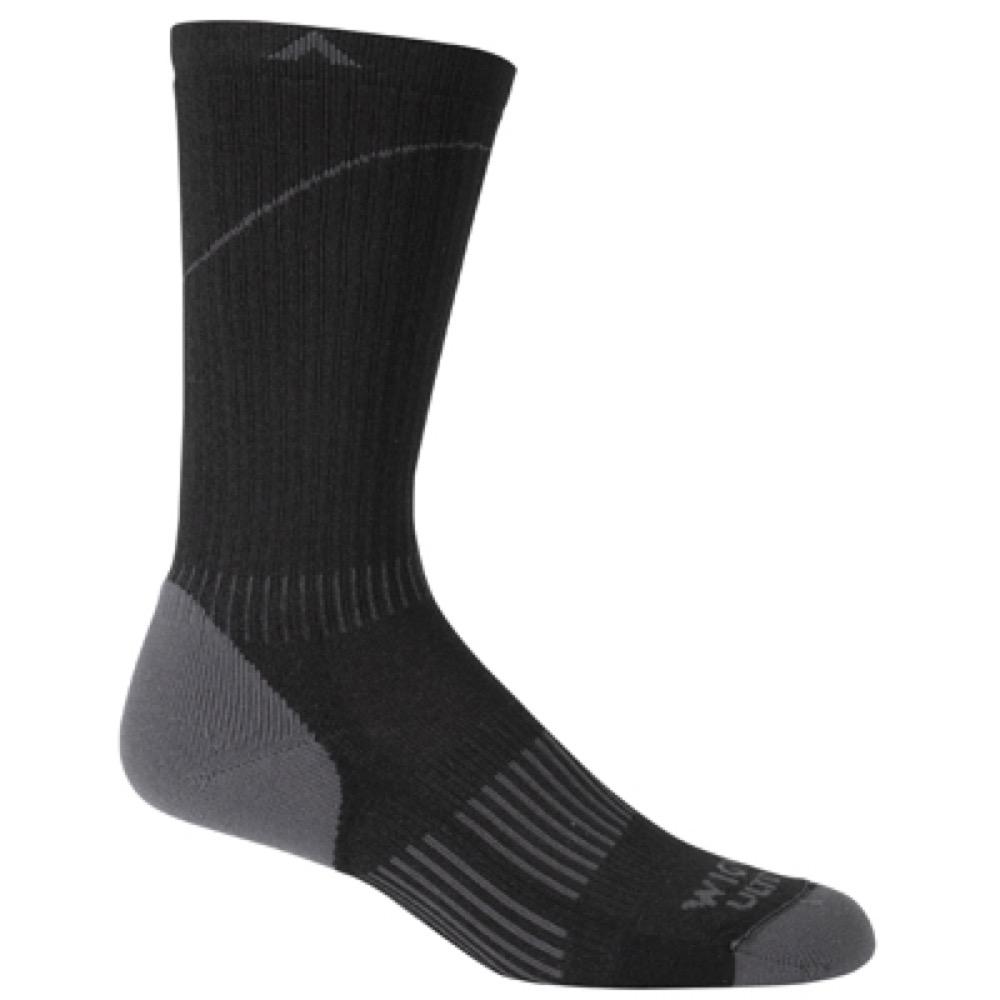 2PK LG BLK Crew Socks