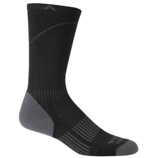 2PK LG BLK Crew Socks