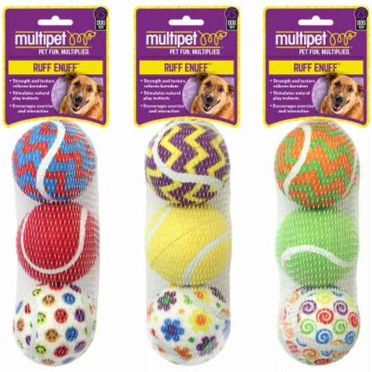 3PK Tennis Ball Dog Toy