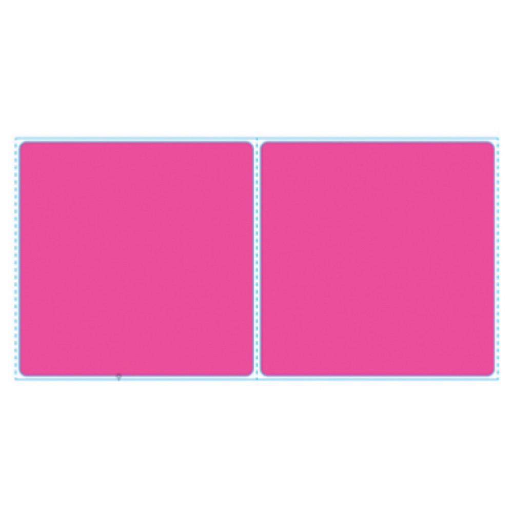 4x4 Pink Fanfold Label