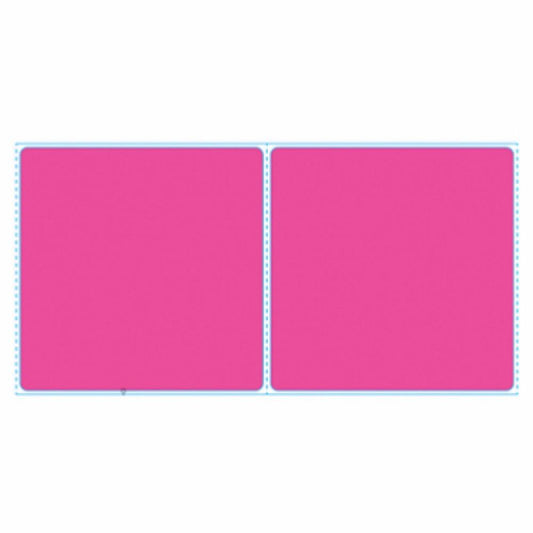 4x4 Pink Fanfold Label
