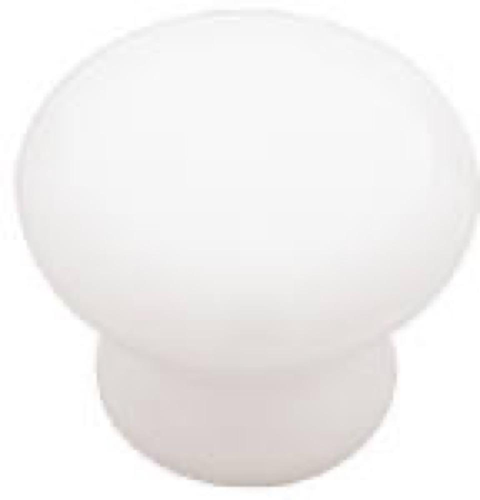 1-1/4"WHT Cera RND Knob