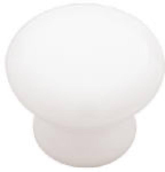 1-1/4"WHT Cera RND Knob