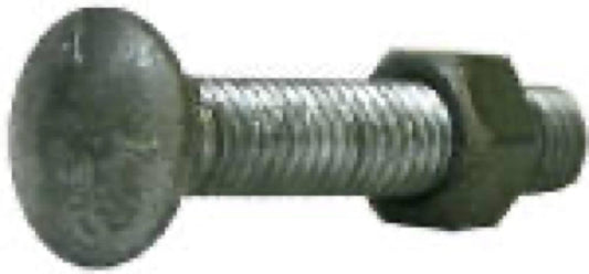 10PK 3/8x3Carr Bolt/Nut