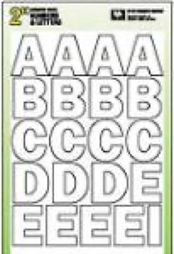2" WHT Numb/Letter Set