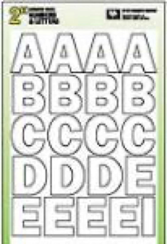 2" WHT Numb/Letter Set
