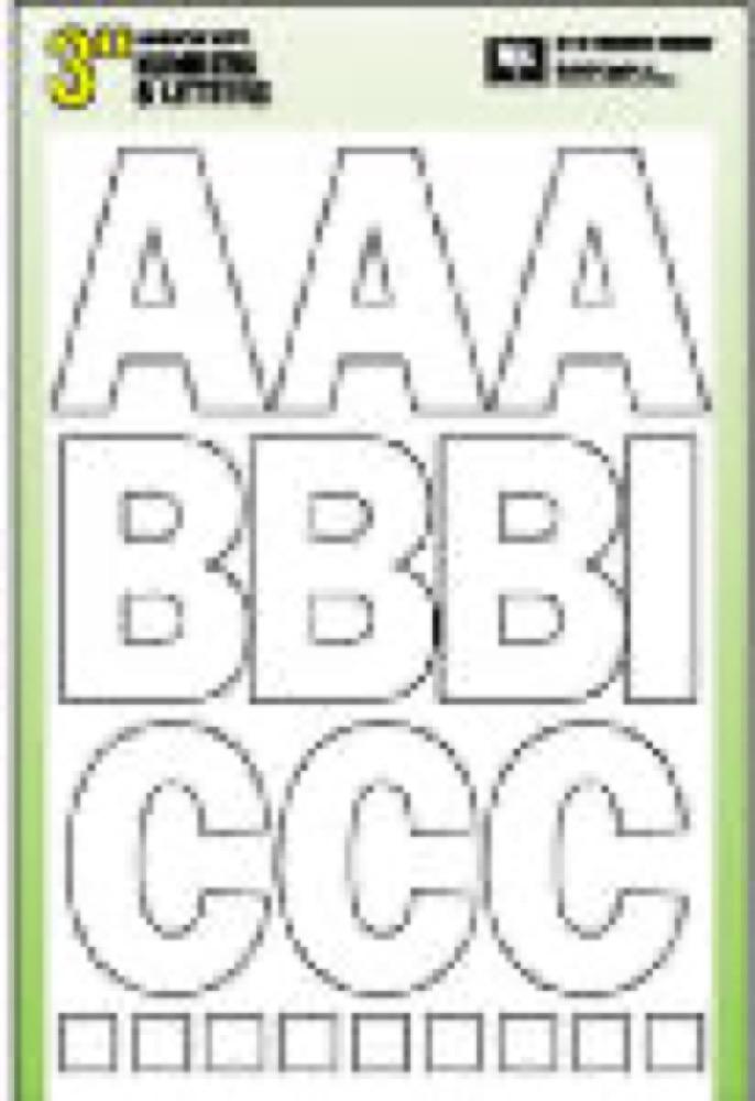 3" WHT Numb/Letter Set