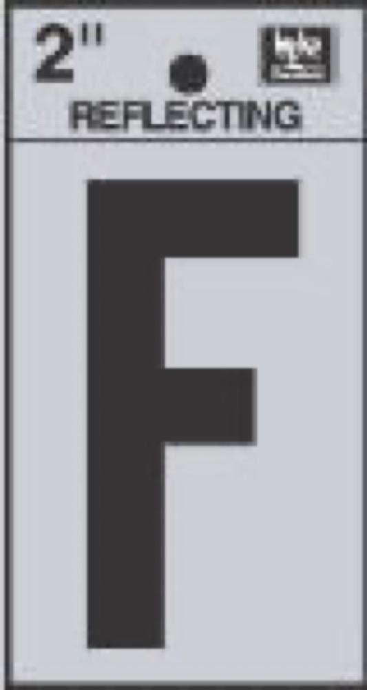 2" BLK Refl Letter F