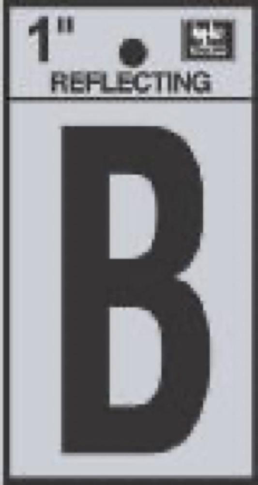 2" BLK Refl Letter B