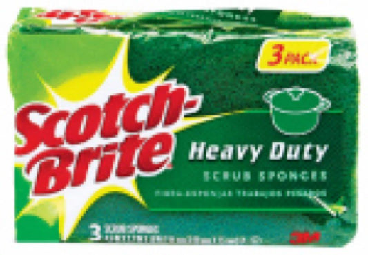 3PK HD Scrub Sponge