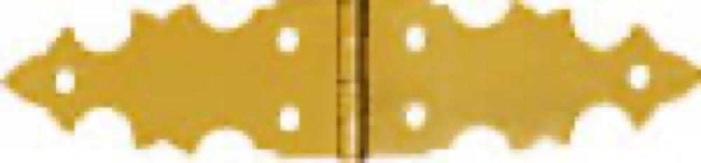 2PK 5/8"BRS Decor Hinge