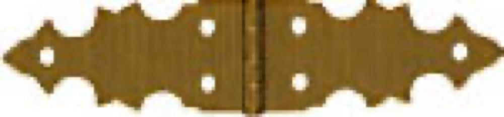 2PK 5/8"BRS Decor Hinge