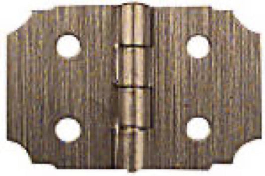 2PK 5/8"BRS Decor Hinge
