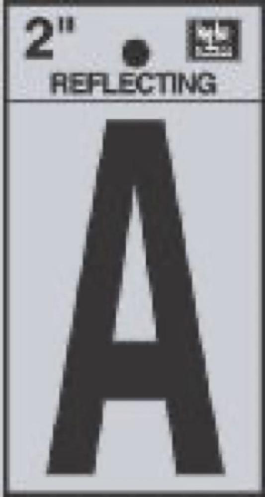 2" BLK Refl Letter A