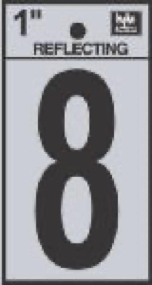 1" BLK Refl Number 8