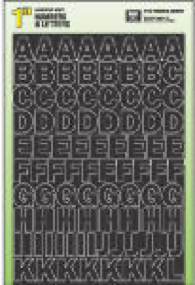1" BLK Numb/Letter Set