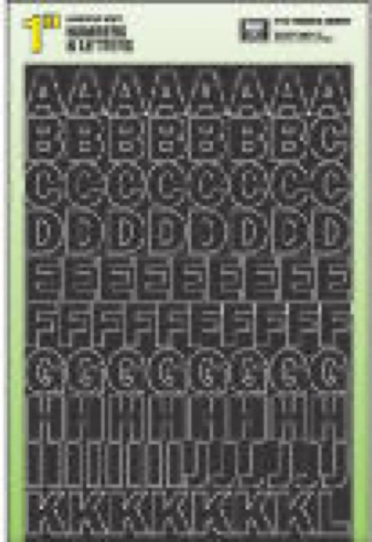 1" BLK Numb/Letter Set