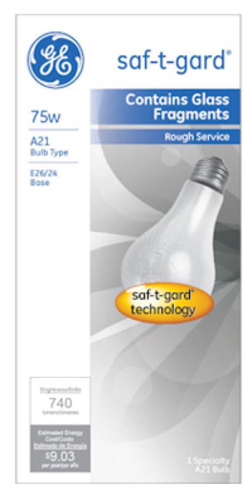 GE 75W Rough Serv Bulb