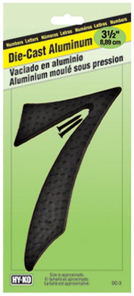 3-1/2" BLK ALU Number 7