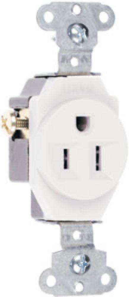 15A WHT HD SGL Outlet
