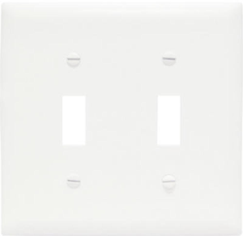 WHT 2G 2TOG Wall Plate