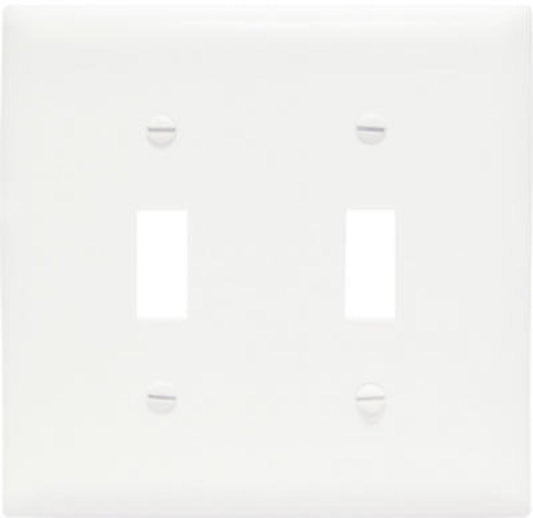 WHT 2G 2TOG Wall Plate