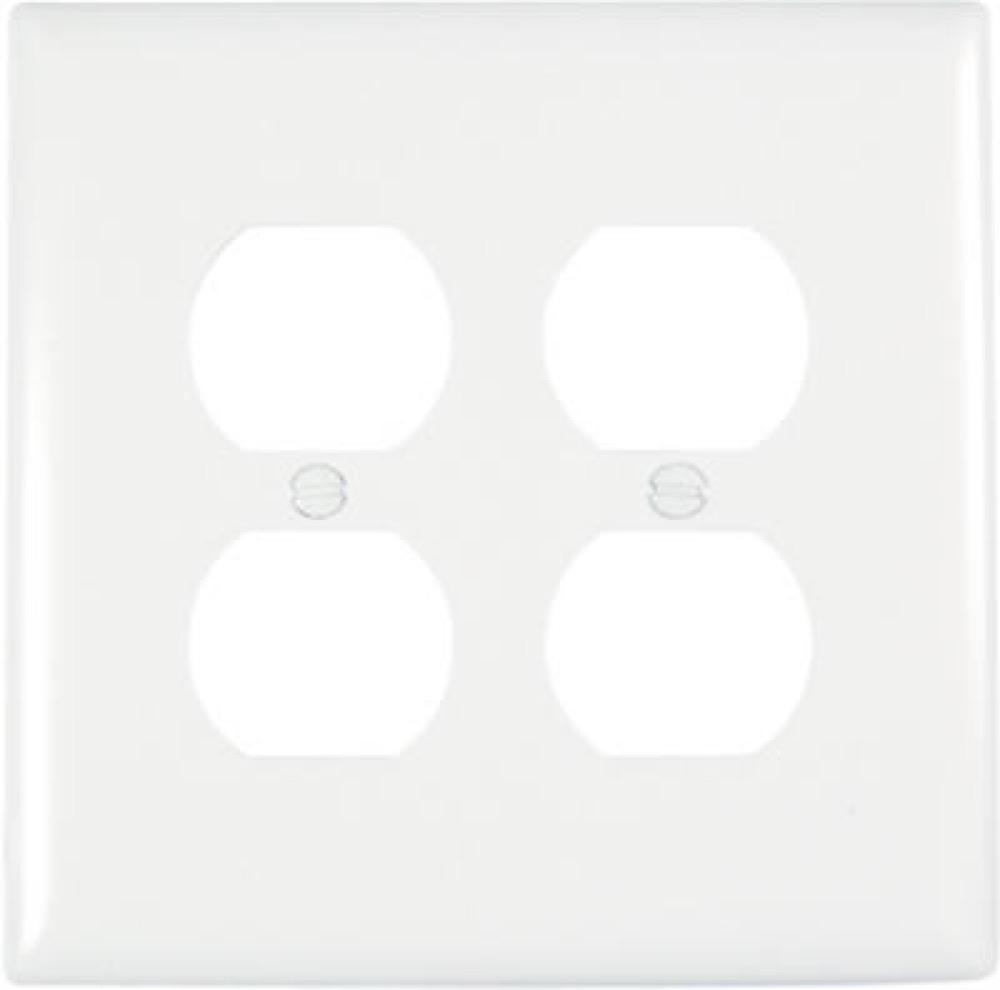 WHT 2G DPLX Wall Plate