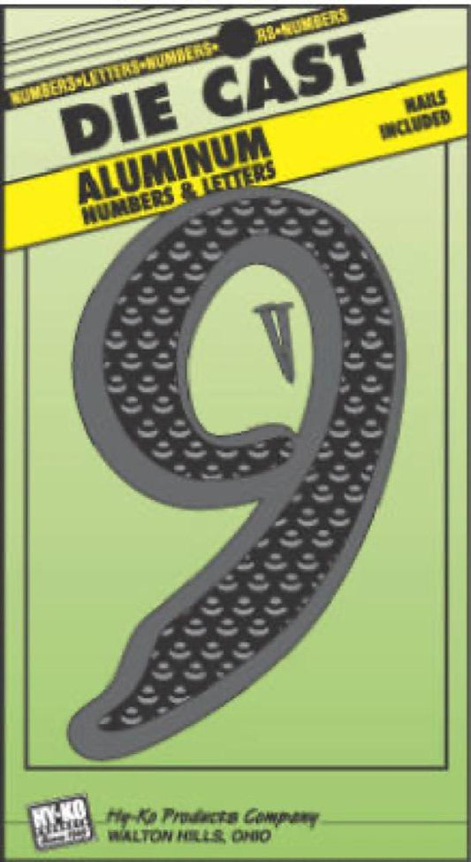 4-1/2" BLK ALU Number 9