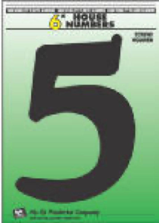 6" BLK Plas Number 5