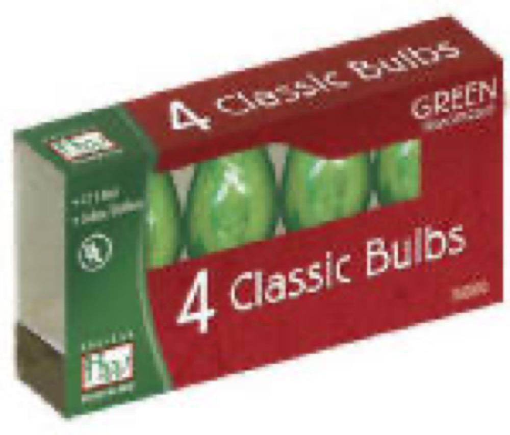 HW 4PK C7 GRN Bulb