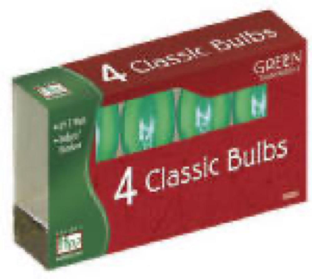 HW 4PK C9 GRN Bulb
