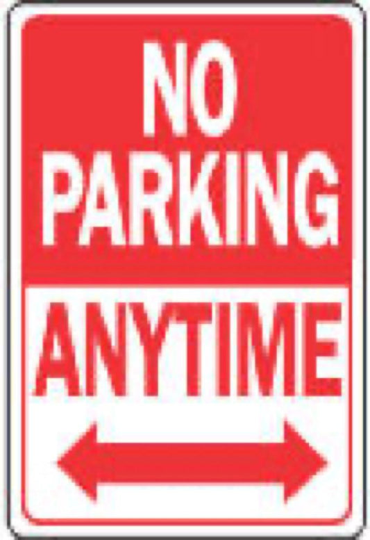 12x18ALU No Parkin Sign