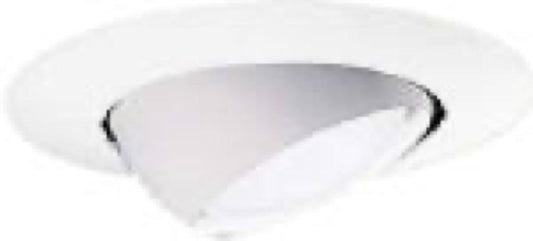 6" WHT Eyeball Trim