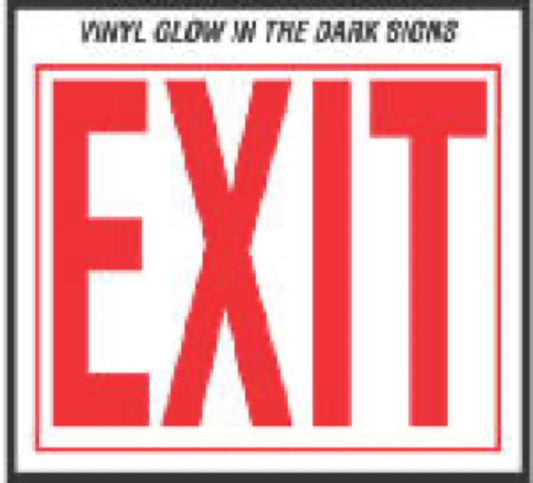 10x12 Glow Exit Sign