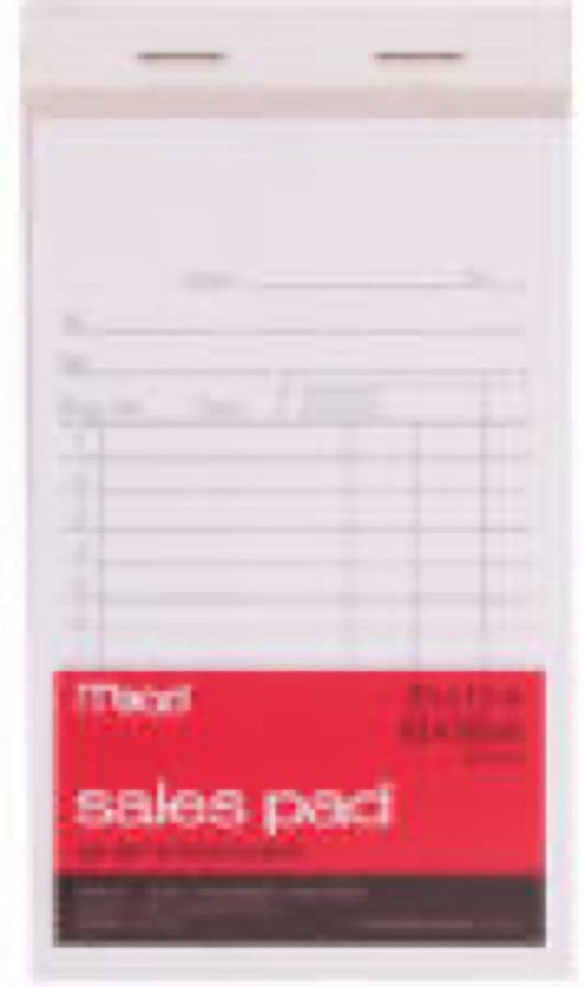 50CT 8.5x5.5 Sales Pad