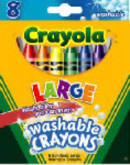8CT LG Washable Crayon