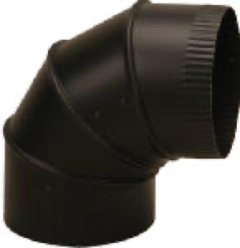 4" 28GA BLK ADJ Elbow
