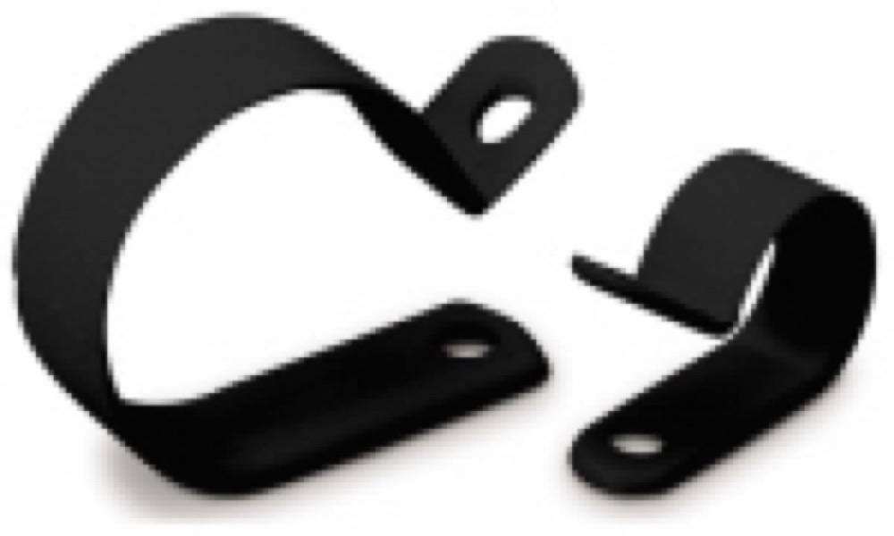 12PK 1/2"BLK Plas Clamp