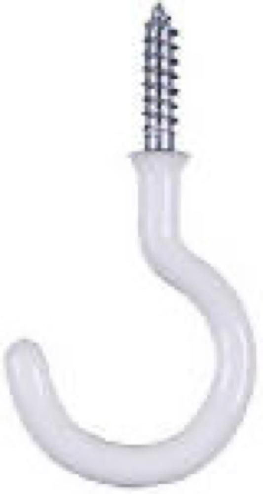 2PK 1-1/2 WHT Cup Hook
