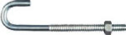 5/16x5 Zinc J Bolt
