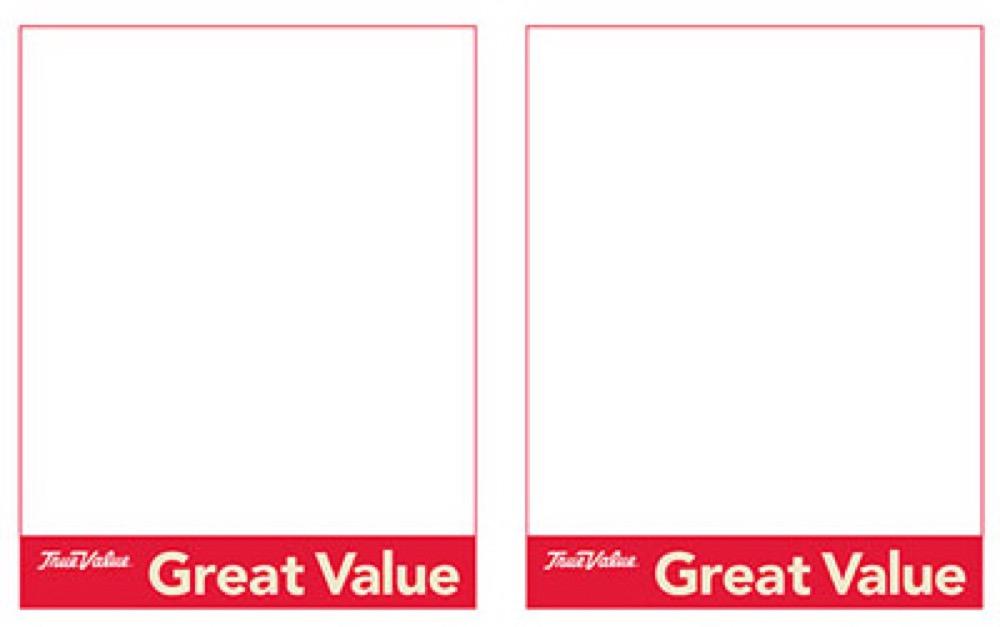 100PK 2Up Sign Stock