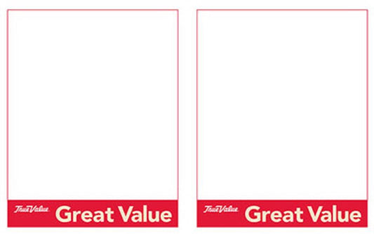 100PK 2Up Sign Stock