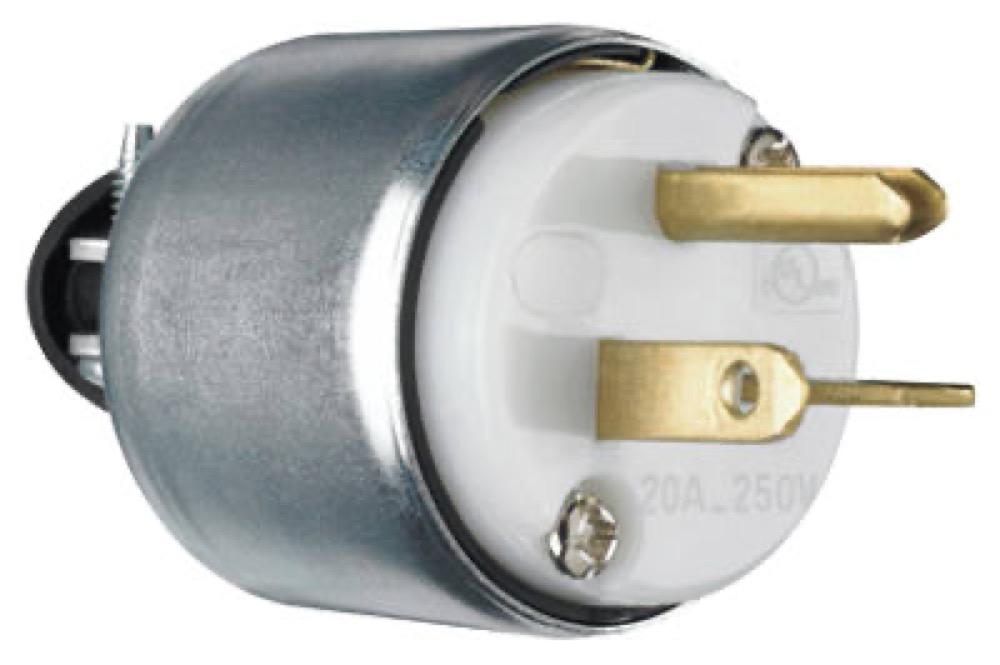 20A 250V WHT Armor Plug