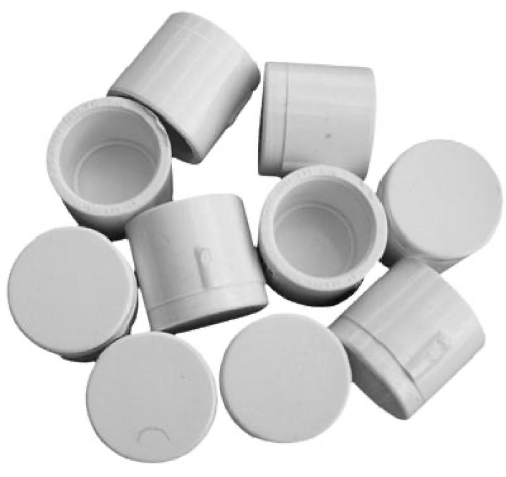10PK 1/2 SCH40 PVC Cap