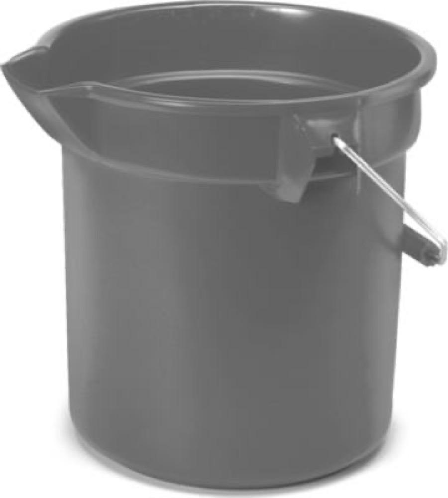 14QT GRY RND Bucket
