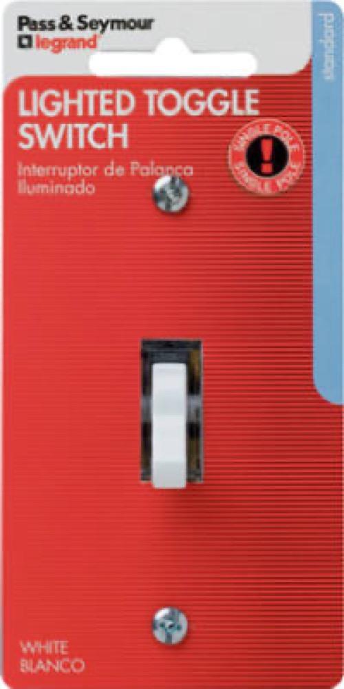 15A WHT SP LGTD Switch