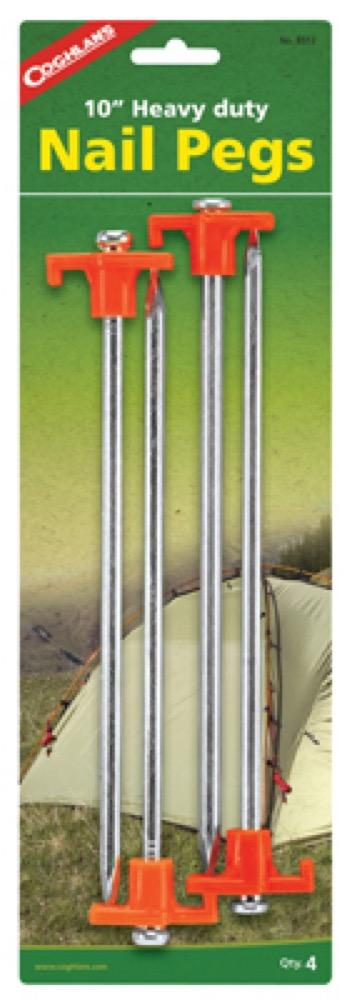4PK 10" STL Tent Peg