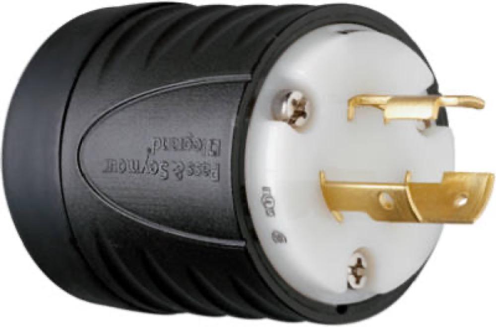 20A BLK/WHT Lock Plug
