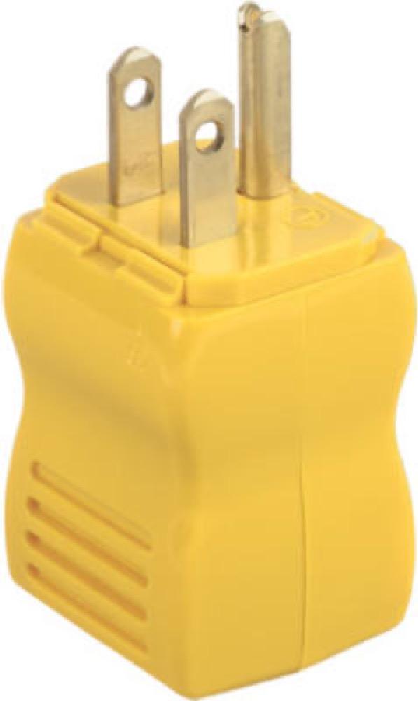 15A125V YEL Straig Plug