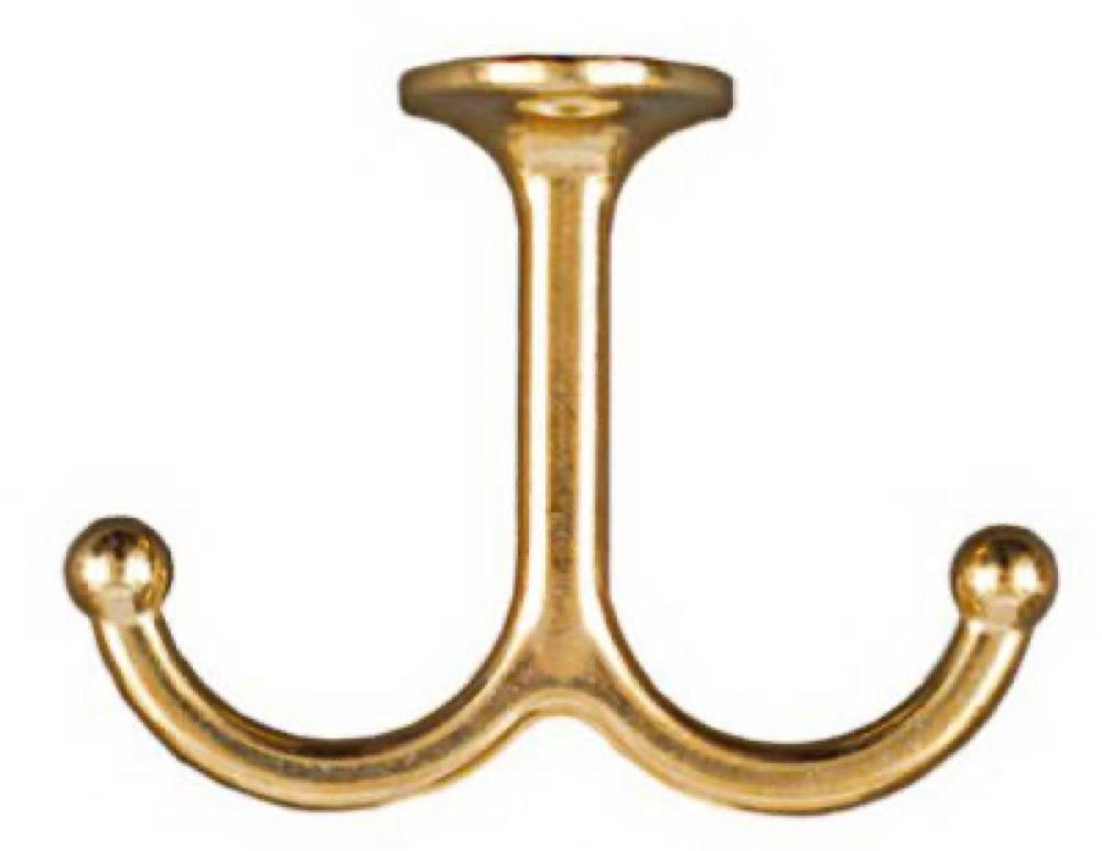 2PK BRS Undershelf Hook